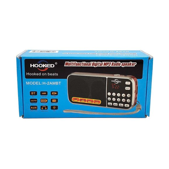 Red Multifunctional Digital MP3 Pocket Speaker AM/FM Radio Bluetooth/USB/SD/AUX - Picture 5 of 5